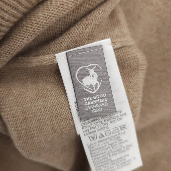 NWT J CREW 100% Cashmere Classic-Fit Crewneck Sweater HEATHER CAMEL Size MEDIUM - Picture 6 of 8